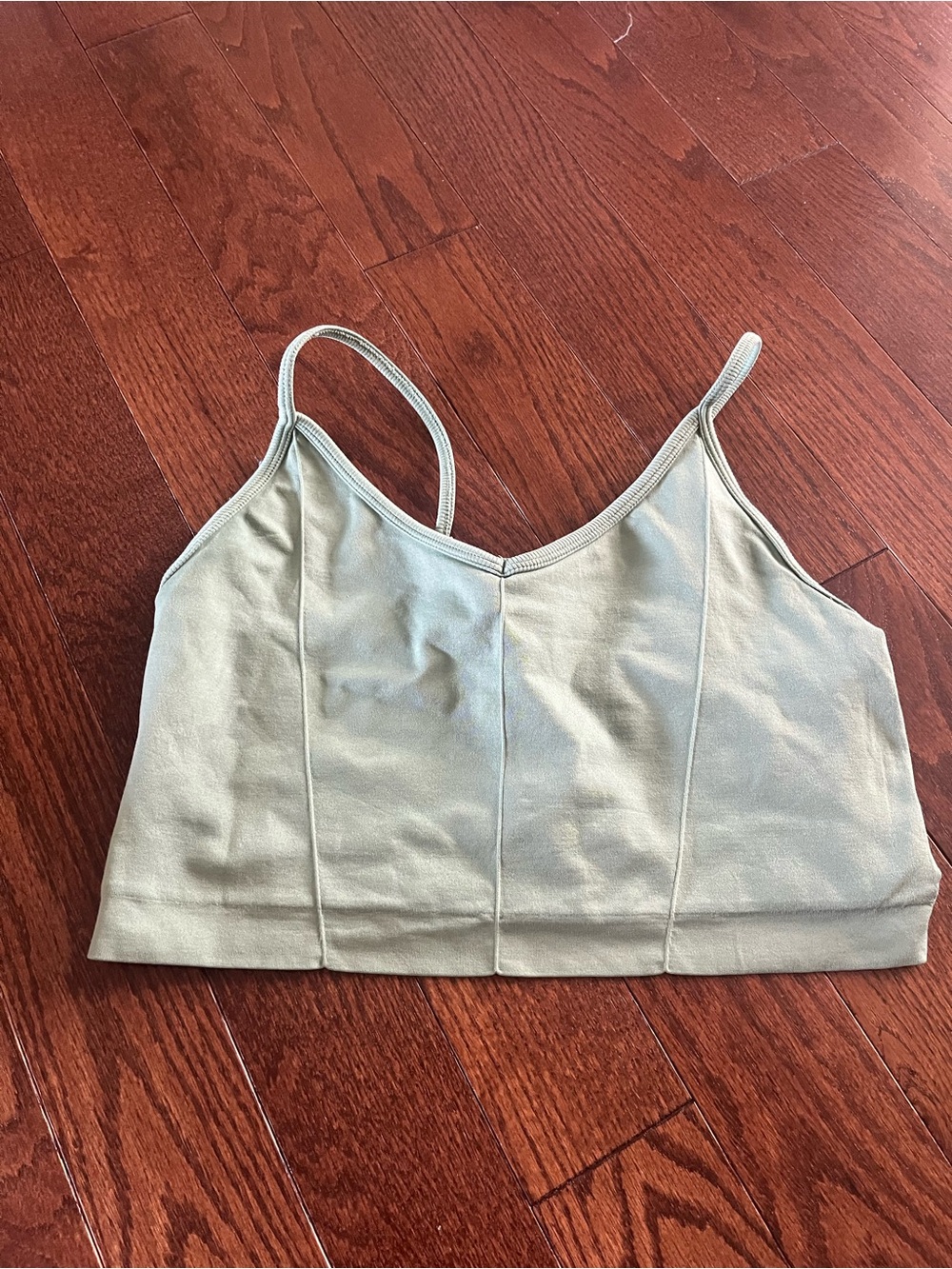 Sage Green Cropped Tank Top